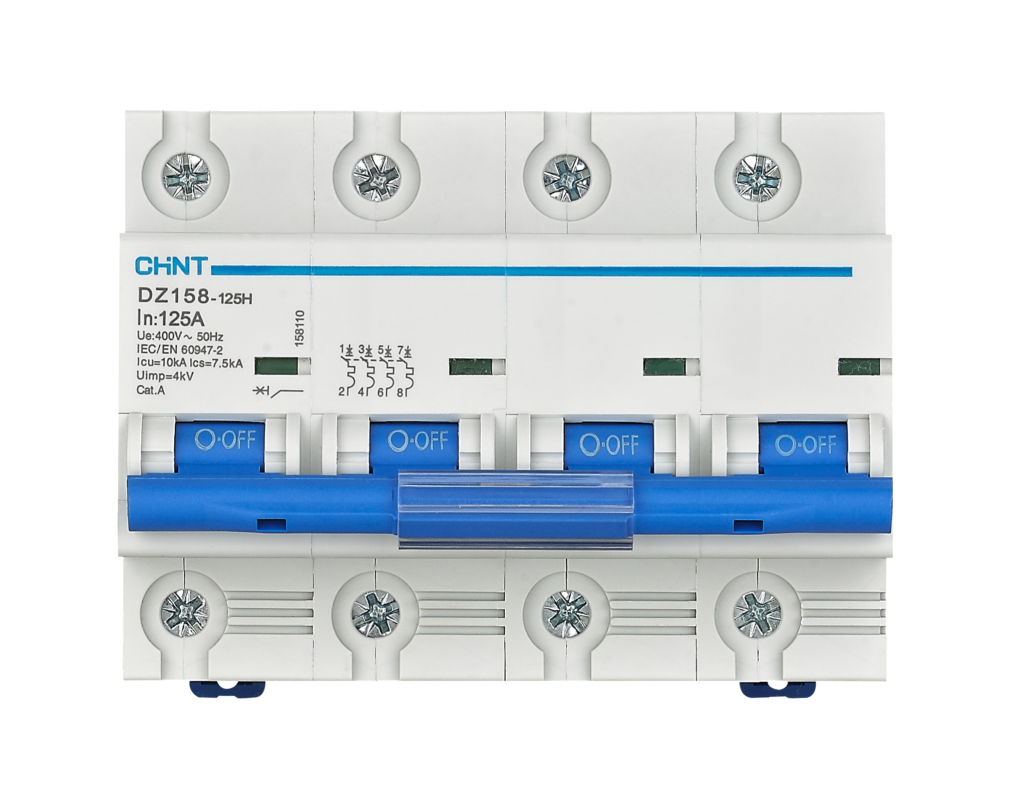 DZ158-125H  125A 4P-MCCB-Front